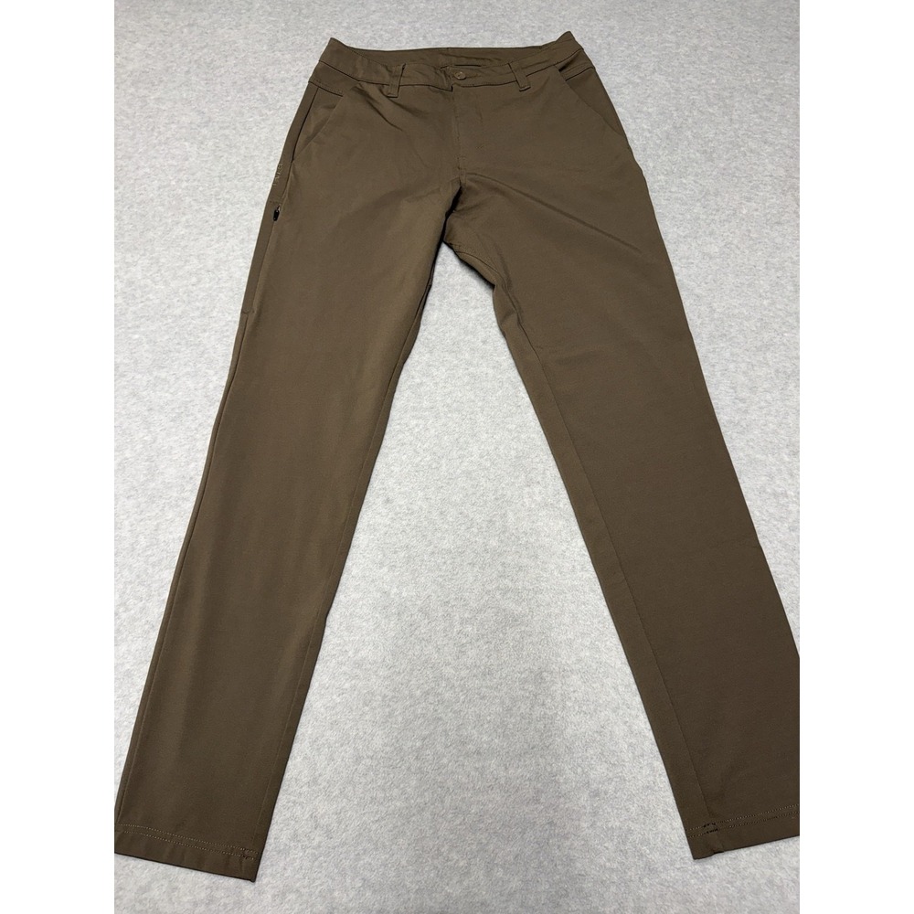 BYLT Everyday Pant 2.0 Pants Mens 33x32 Brown Slim Chino Stretch Tall Tapered